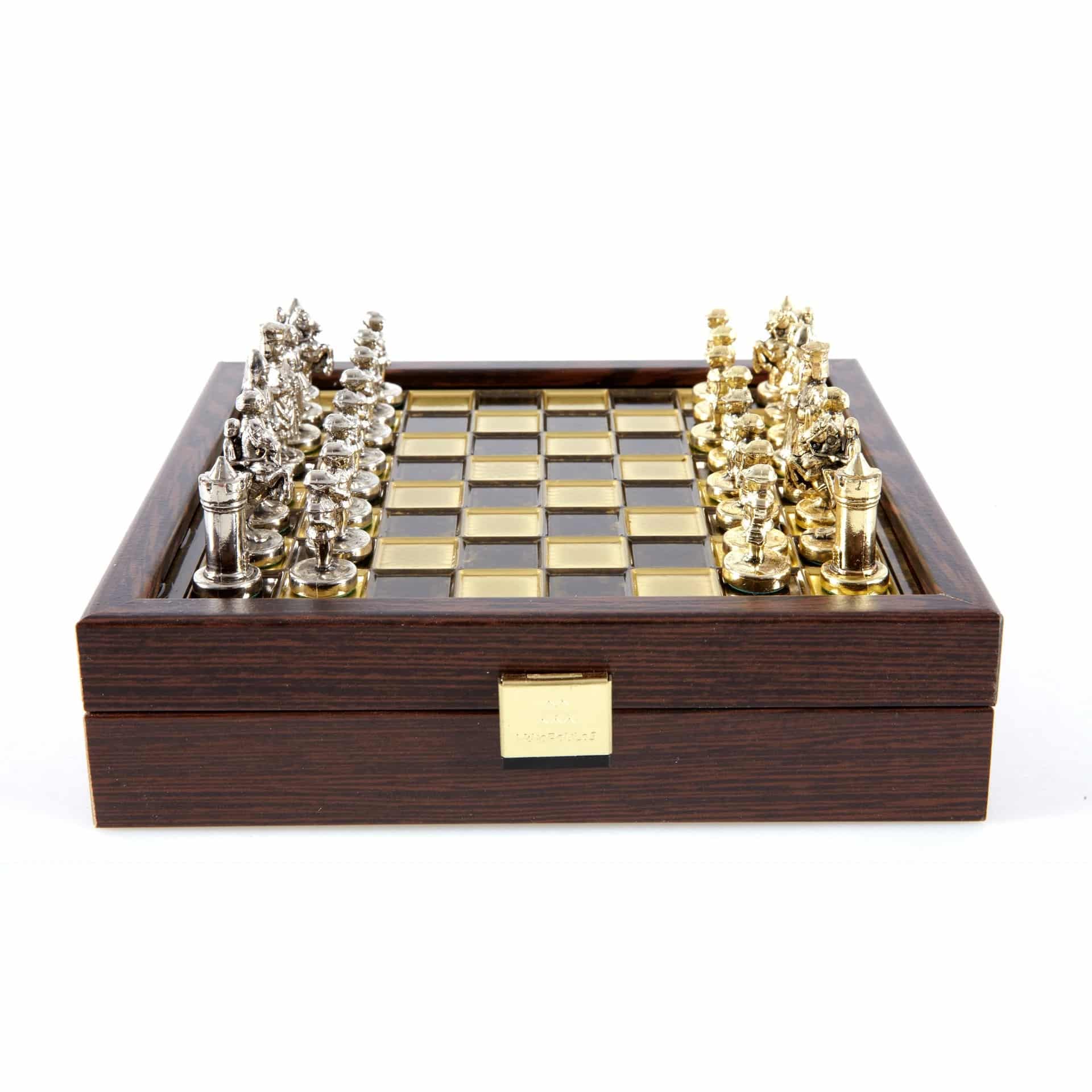 Ensemble de Jeu d'Échecs Empire Byzantin avec Coffret de Rangement - Or & Argent - Image 21