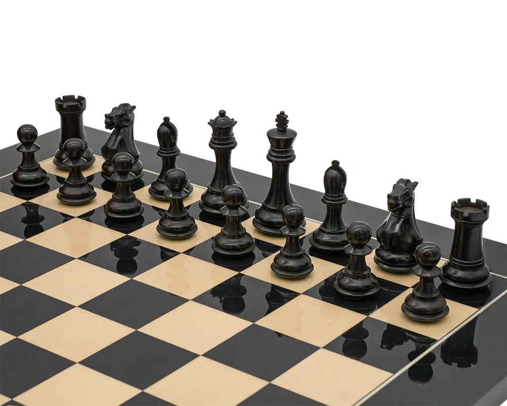 Ensemble d’échecs de compétition Staunton de luxe avec coffret