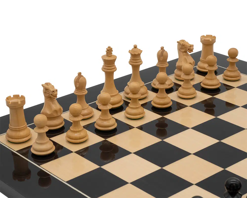 Ensemble d’échecs de compétition Staunton de luxe avec coffret