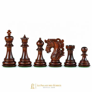 Pièces d'échecs Staunton entièrement en bois noir, design traditionnel et sophistiqué