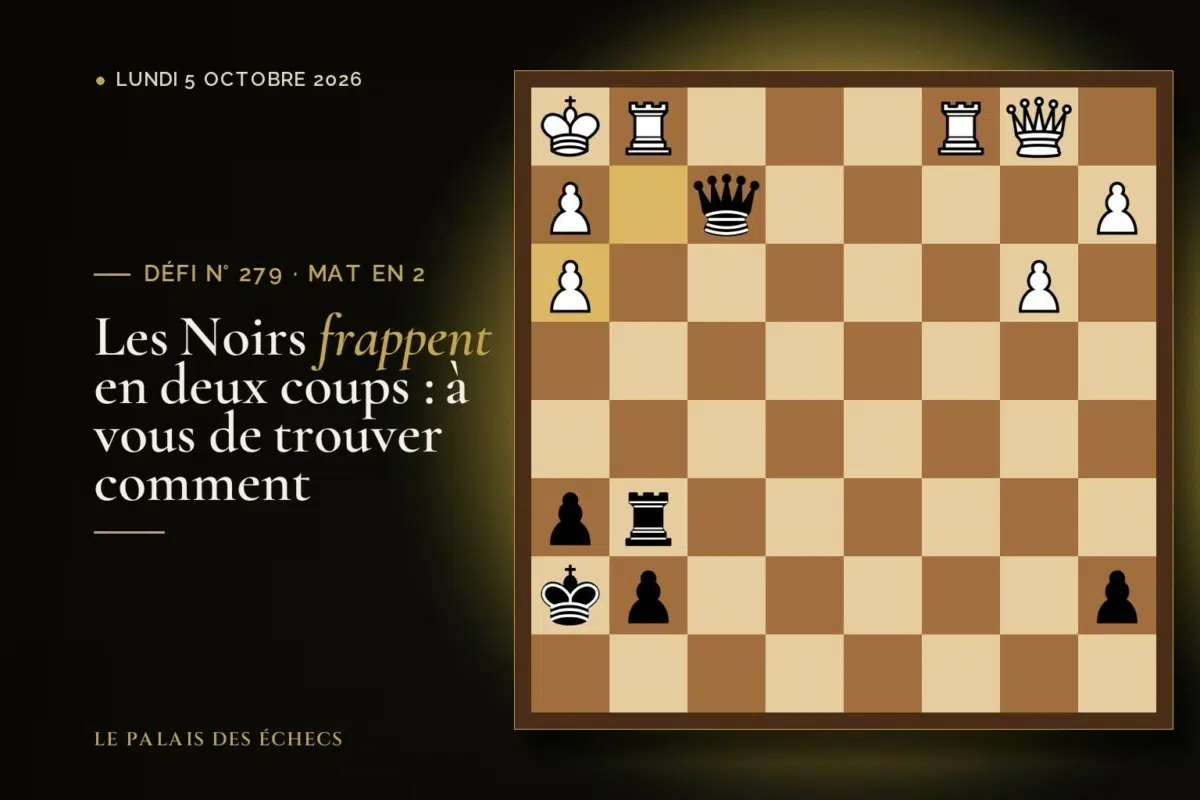 Position du défi d’échecs n° 279 : Les Noirs jouent et matent en 2
