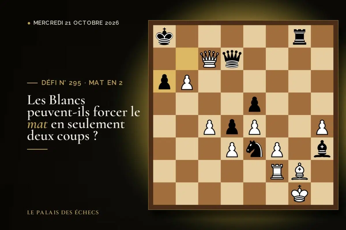 Position du défi d’échecs n° 295 : Les Blancs jouent et matent en 2